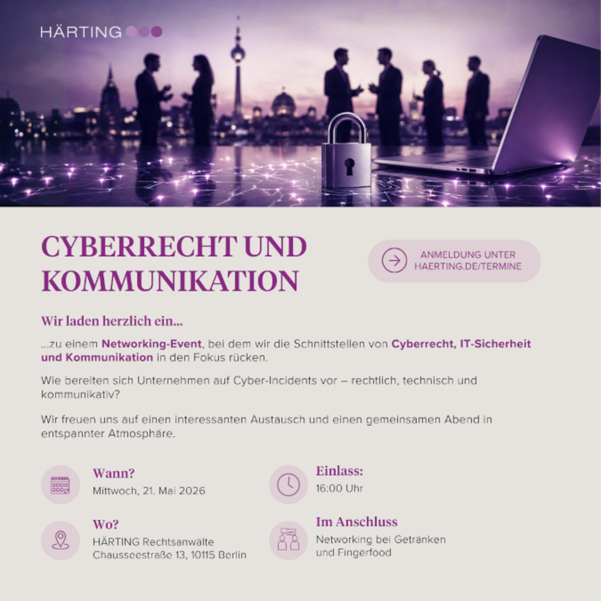 Headerbild HÄRTING: "Cyberrecht & Kommunkation"