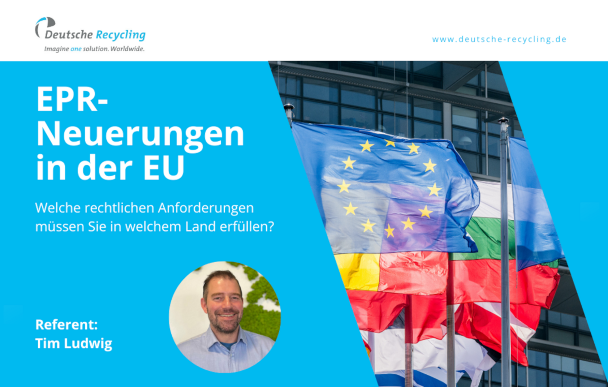 Headerbild Deutsche Recycling: "EPR-Neuerungen in der EU"