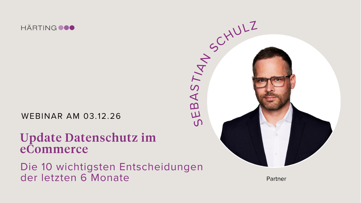 Headerbild HÄRTING: Update Datenschutz im eCommerce