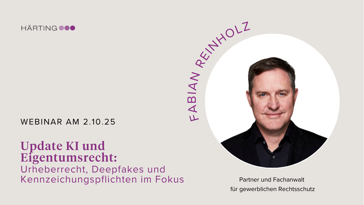 Headerbild HÄRTING: Update KI und Eigentumrecht