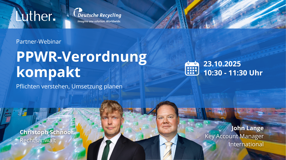 Headerbild DR: "PPWR-Verordnung kompakt"