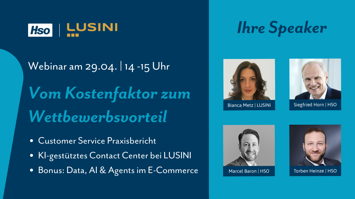 Headerbild LUSINI & HSO: "Vom Kostenfaktor zum Wettbewerbsvorteil"
