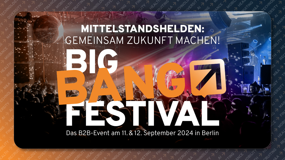 Headerbild BIG BANG FESTIVAL: Das Event der Möglichkeiten