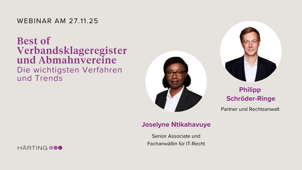 Headerbild HÄRTING: Best of Verbandsklageregister und Abmahnvereine