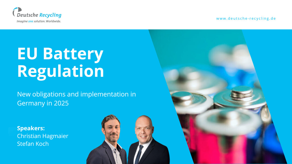 Headerbild Deutsche Recycling: "EU Battery Regulation"