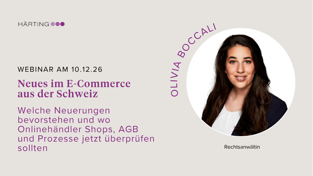 Headerbild HÄRTING: Neues im E-Commerce aus der Schweiz