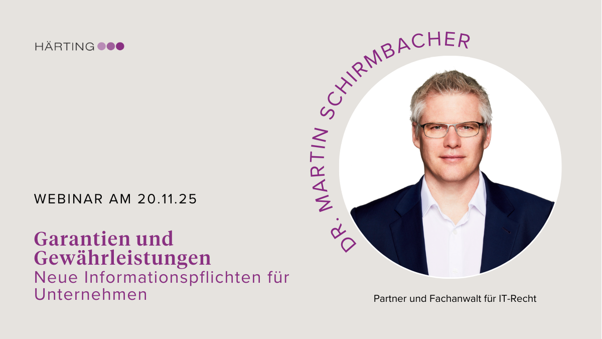Headerbild HÄRTING: Garantien und Gewährleistung