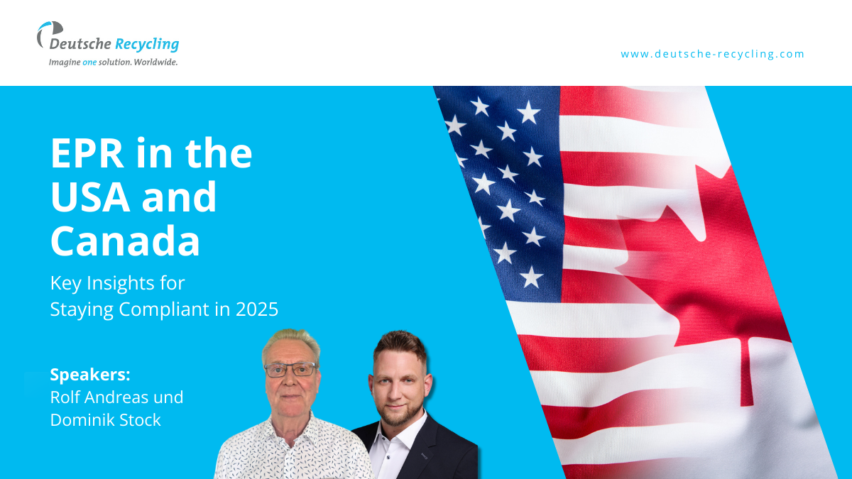 Headerbild Deutsche Recycling: "EPR in the USA and Canada"