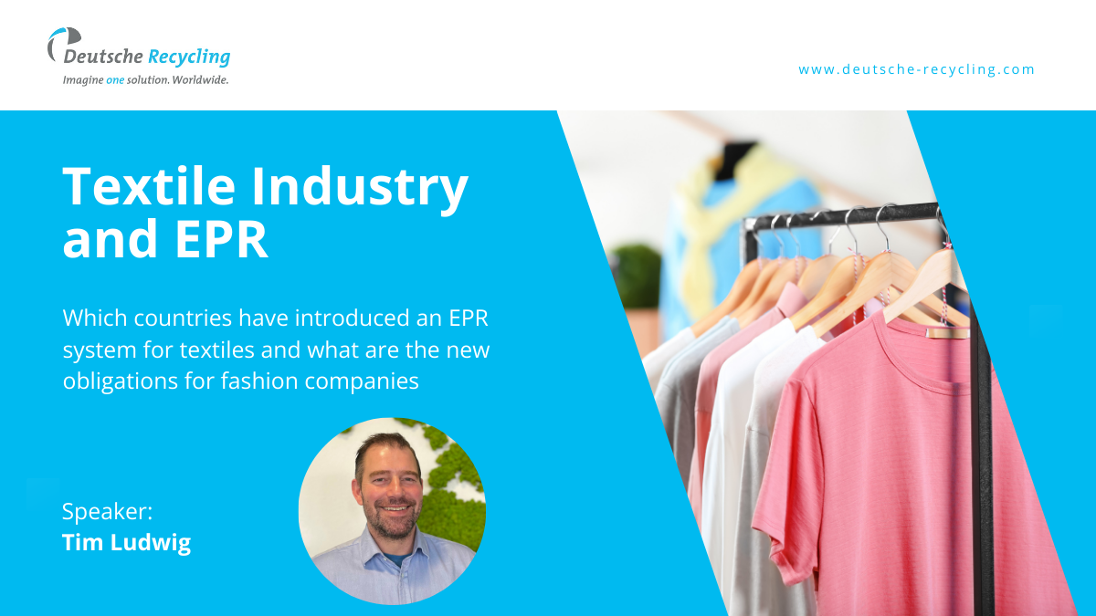 Headerbild Deutsche Recyling: "Textile Industry and EPR"