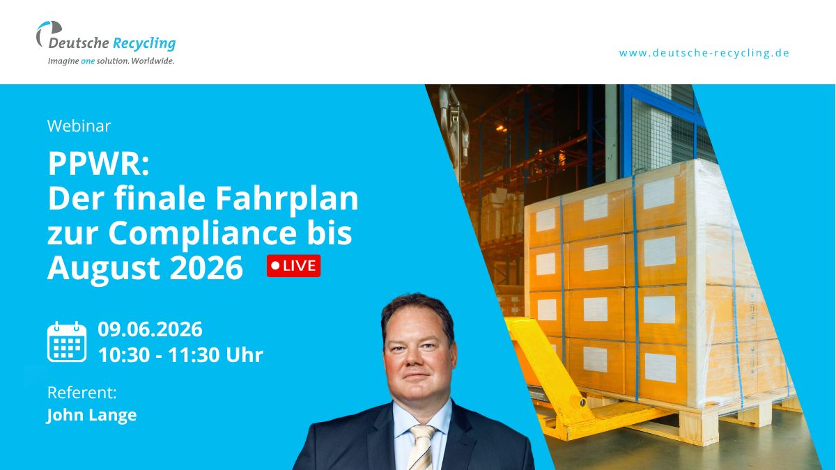 Headerbild DR: "PPWR: Der finale Fahrplan zur Compliance bis August 2026"