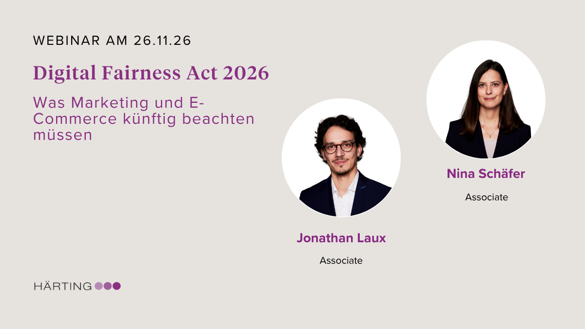 Headerbild HÄRTING: Digital Fairness Act 2026