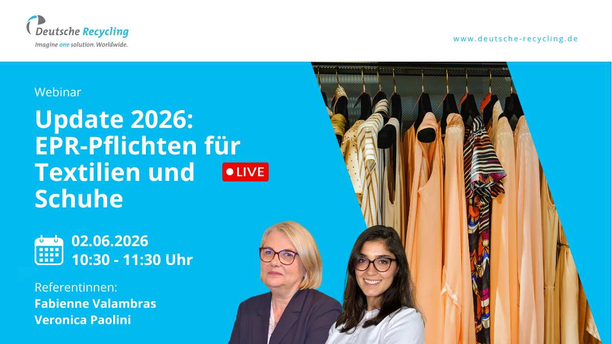Headerbild DR: "EPR-Pflichten für Textilien und Schuhe"