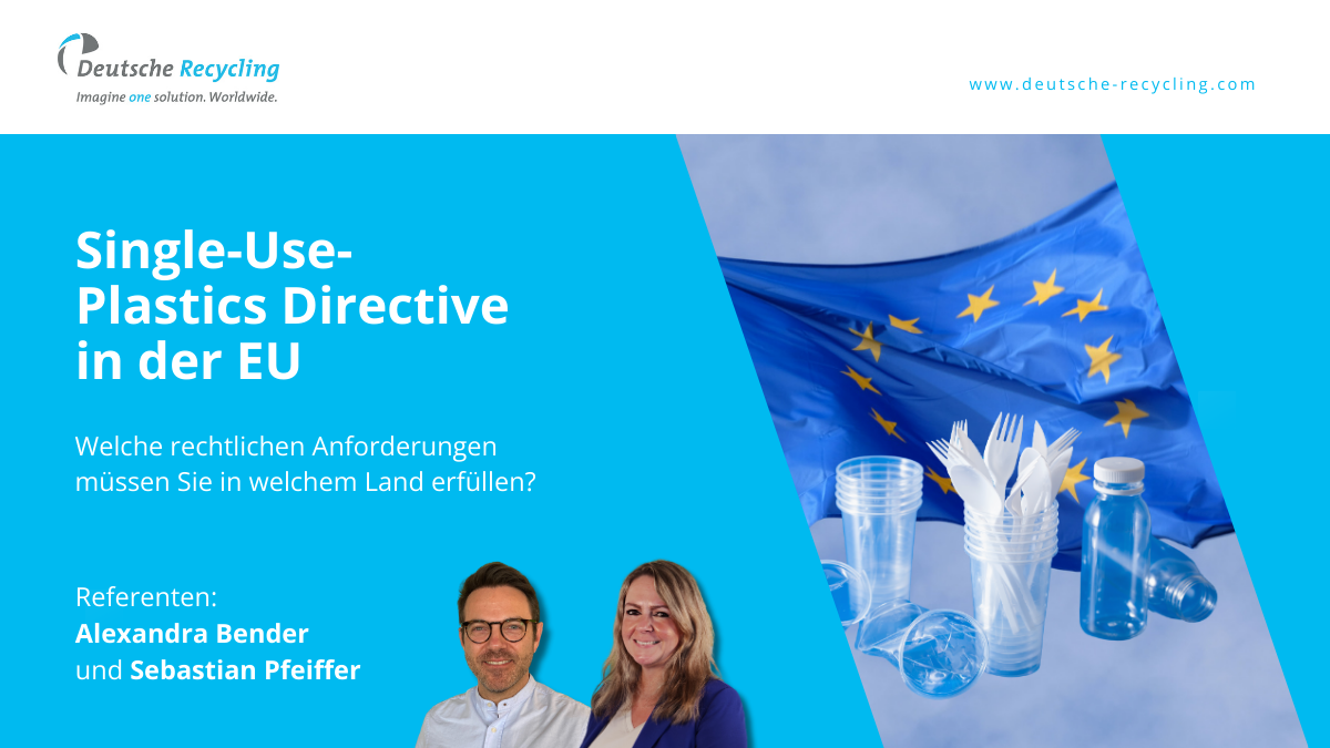 Headerbild Deutsche Recycling: "Single-Use-Plastics Directive in der EU"