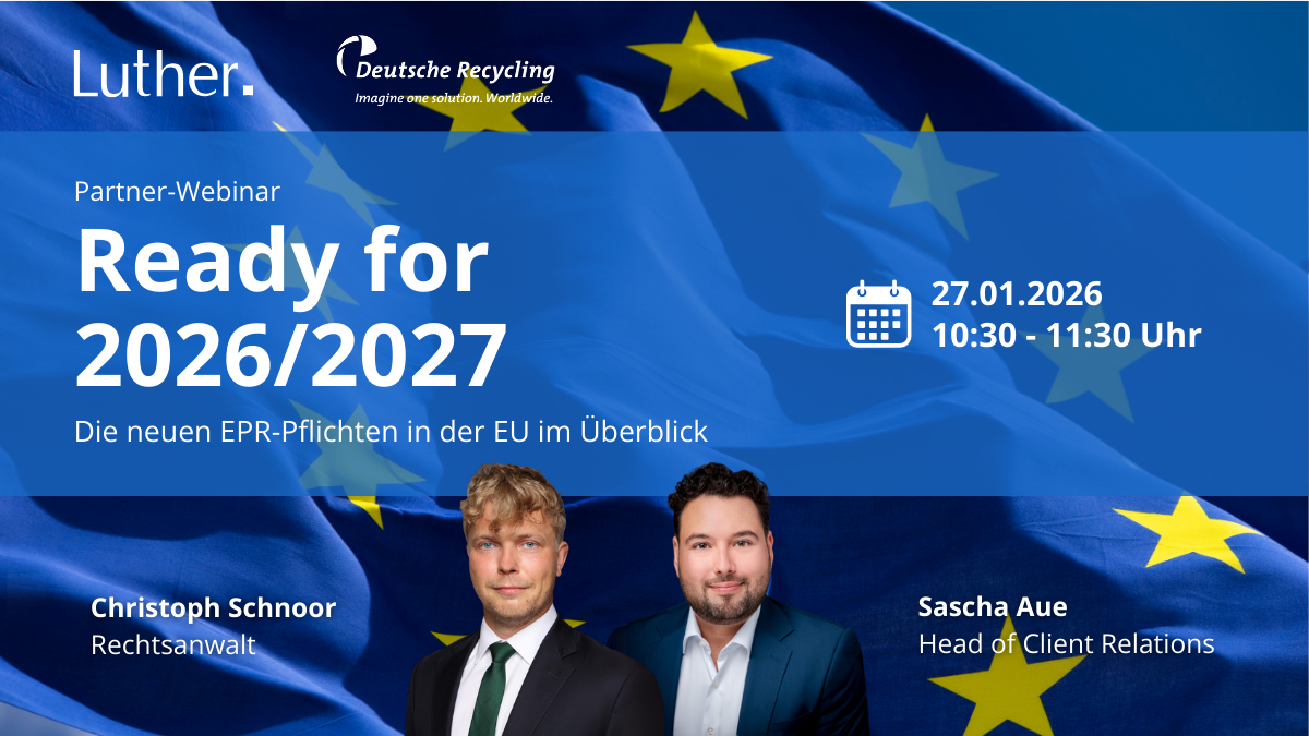 Headerbild Deutsche Recycling: "Die neuen EPR-Pflichten in der EU im Überblick"