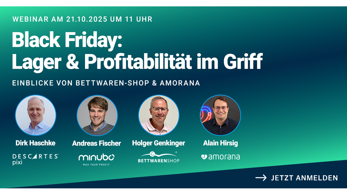 Headerbild minubo: Black Friday: Lager & Profitabilität im Griff