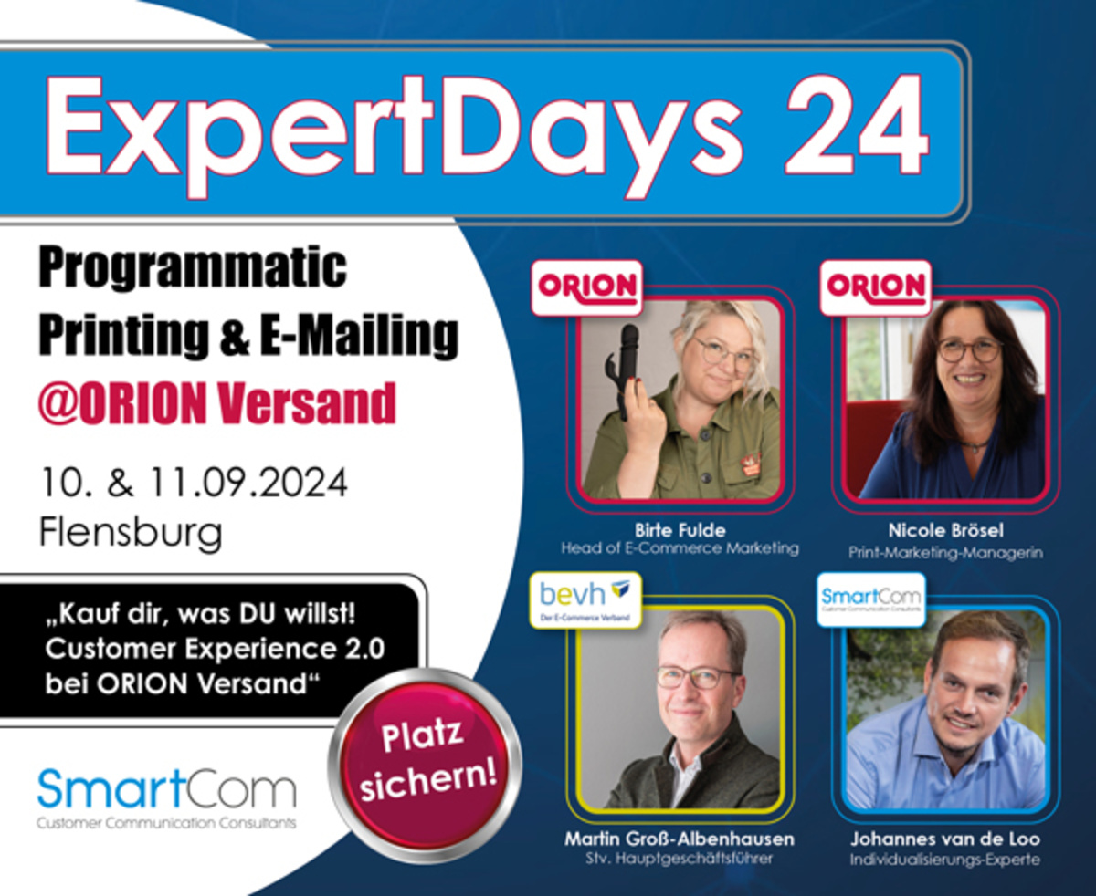 Headerbild ExpertDays Programmatic Printing & E-Mailing